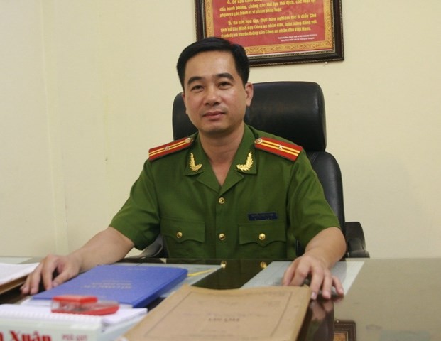 Thiếu tá Nguyễn Minh Quang (Ảnh: Xuân Hải).