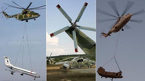 Trực thăng Mi-26 có thể chuyên chở được các món hàng siêu nặng và cồng kềnh