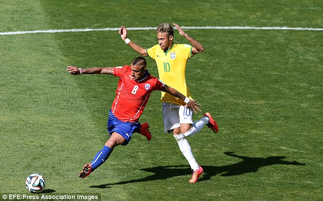 Vidal chỉ là 30 - 40% của chính mình tại World Cup 2014