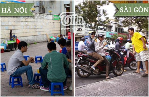 Những điểm khác biệt thú vị trong văn hóa vỉa hè giữa Hà Nội Sài Gòn