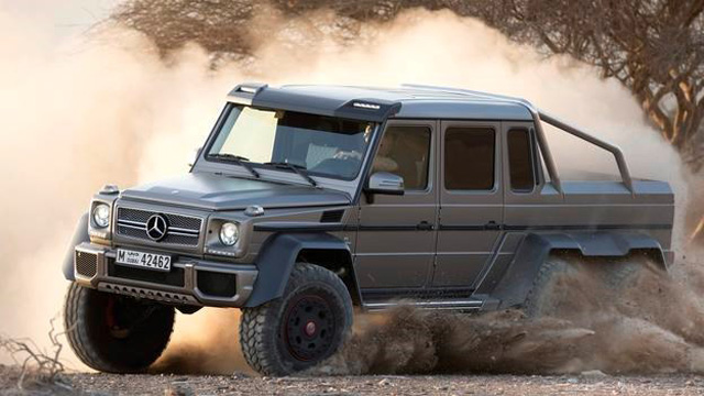 Phiên bản Mercedes-Benz Geländewagen thuộc dòng G Class cổ được sản xuất phục vụ quân đội Áo. Hiện nay, hãng Mercedes-Benz đã đưa ra phiên bản Mercedes-Benz G63 AMG 6x6 mới dựa trên dòng xe quân sự cũ với động cơ twin-turbo V8 5,5 lít sinh ra công suất 536 mã lực và mô men xoắn 560 lb-ft thông qua hệ thống truyền tải 6 cấp dẫn động tới 6 bánh xe. Hãng cho biết mẫu xe này có giá 523 nghìn USD