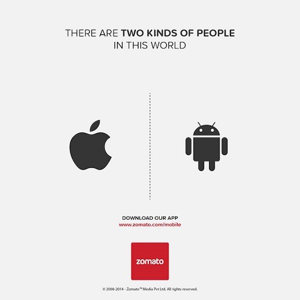 Thế giới chia hai bởi iOS và Android.