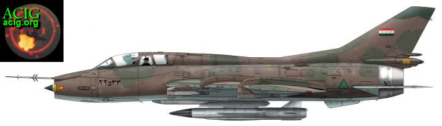 Su-22 của Iraq mang tên lửa Kh-28 dưới bụng