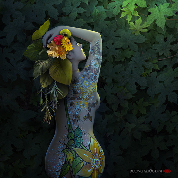 Cô nàng 9X chấp nhận khỏa thân vì nghệ thuật Body Painting