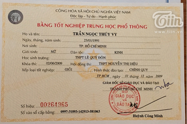 Bảng điểm mơ ước của cô gái bị nghi PTTM