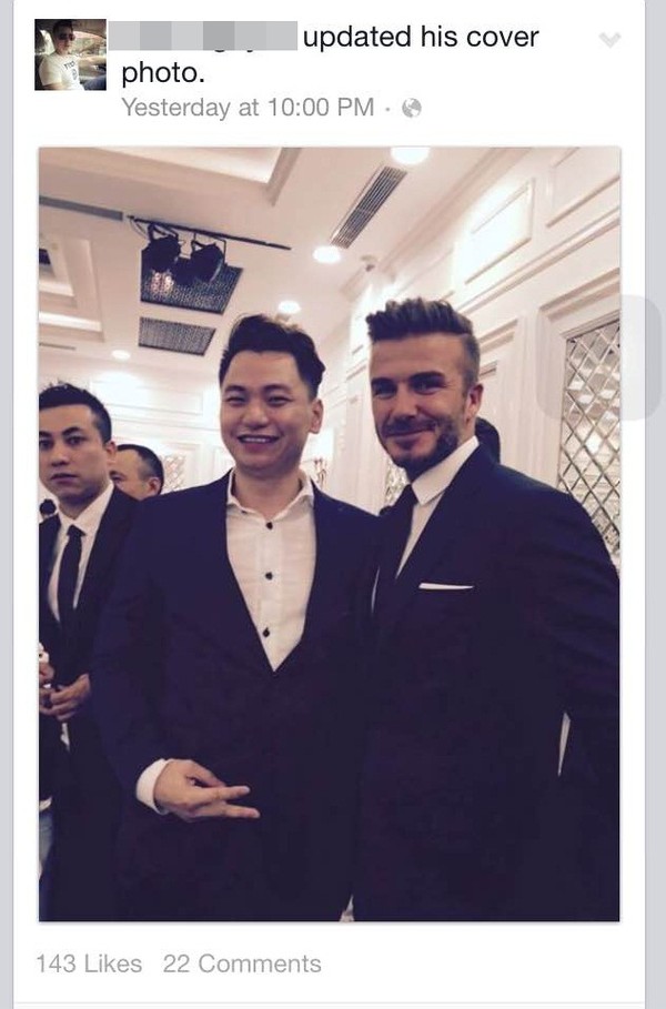 Cư dân mạng rào rào chia sẻ ảnh được gặp David Beckham 3