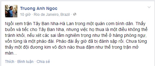 Nhà báo Trương Anh Ngọc bình luận về trận TBN vs Hà Lan