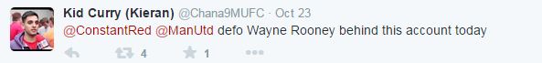 Một CĐV hài hước: Nghi vấn hôm nay Rooney dùng tài khoản Twitter của CLB.