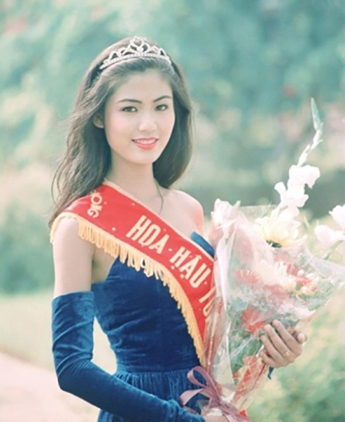 Hoa hậu Nguyễn Thu Thủy đăng quang năm 1994 với chiều cao 1m72.