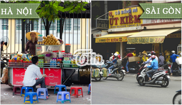 Những điểm khác biệt thú vị trong văn hóa vỉa hè giữa Hà Nội Sài Gòn