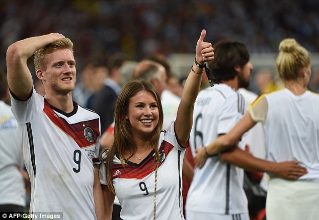 Thumbs up: Schurrle admitted he was so overcome after the final whistle that he could not stop crying