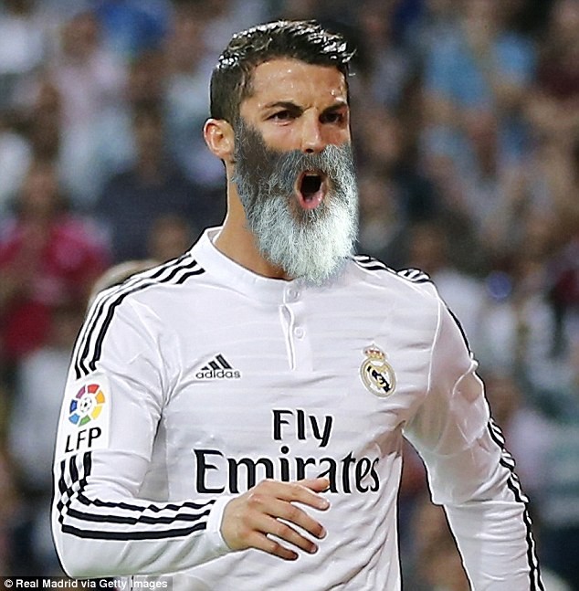 Những cầu thủ bóng bẩy như Cris Ronaldo có vẻ không thích hợp với bộ râu rậm.
