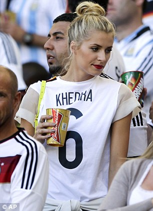 Disappointment: Lena Gercke, the girlfriend of Khedira, before his withdrawl