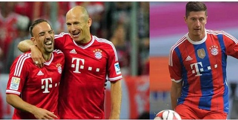 Ribery, Robben và Lewandowski sẽ tạo nên bộ ba huyền ảo trên hàng công của Bayern Munich