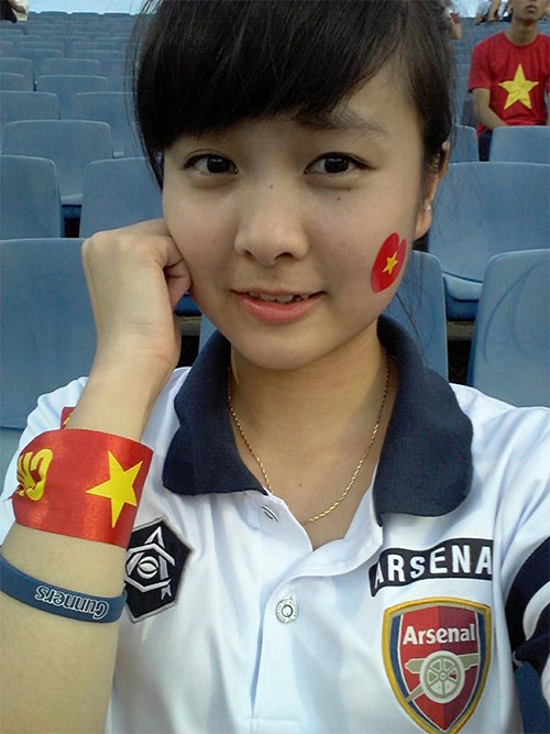 Nhật Lệ là fan cuồng nhiệt của U19 Việt Nam và CLB Arsenal
