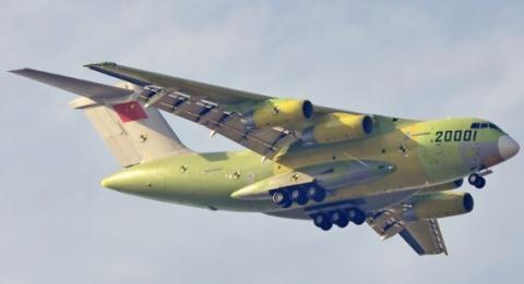 Trung Quốc đang thử nghiệm máy bay vận tải hạng nặng Y-20