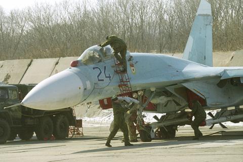  Su-27 của Nga ,2003. Ảnh:V.Saiapin/ITAR-TASS