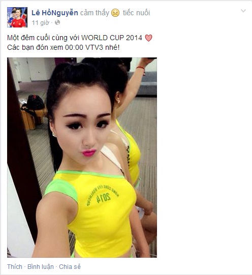 Một mỹ nhân khác trong dịp World Cup của truyền hình Việt Nam