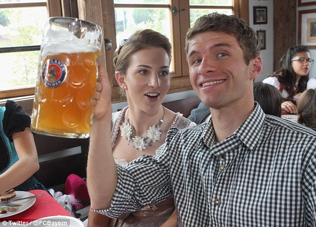 This picture of Thomas Muller was posted by Bayern Munichs Twitter account with the caption, #Müllered