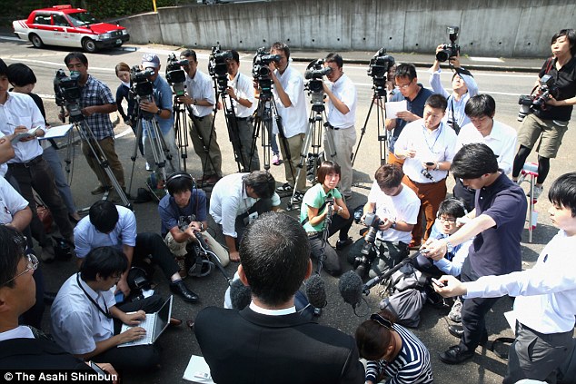 Details: A teacher at the school which both the victim and suspect attended tells assembled media about the staffs response to the grisly murder following an emergency meeting