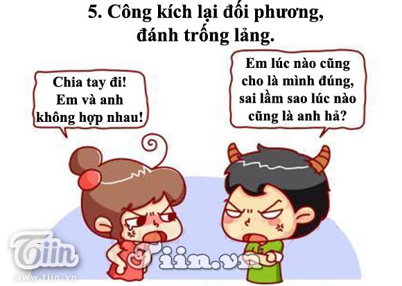 5 phản ứng của con trai khi con gái nói lời chia tay