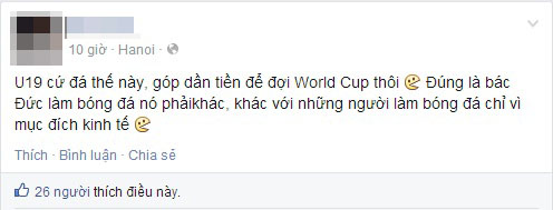 Fan nam đang lên kế hoạch góp tiền để chờ lứa U19 Việt Nam trưởng thành, được đá World Cup rồi đi xem