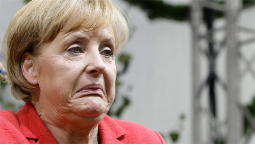 Angela Merkel, thủ tướng, Đức, biểu cảm, khủng hoảng, châu Âu