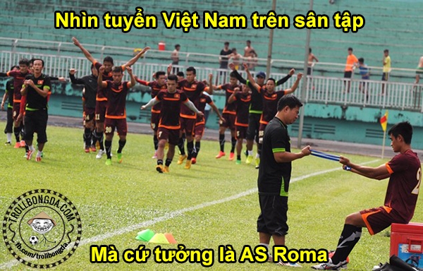 ĐT Việt Nam có áo tập rất giống Roma