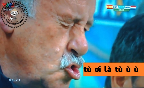 Vẻ mặt đầy biểu cảm của Del Bosque