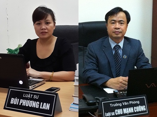 Luật sư Bùi Phương Lan và Luật sư Chu Mạnh Cường- Văn phòng luật sư Danh Chính