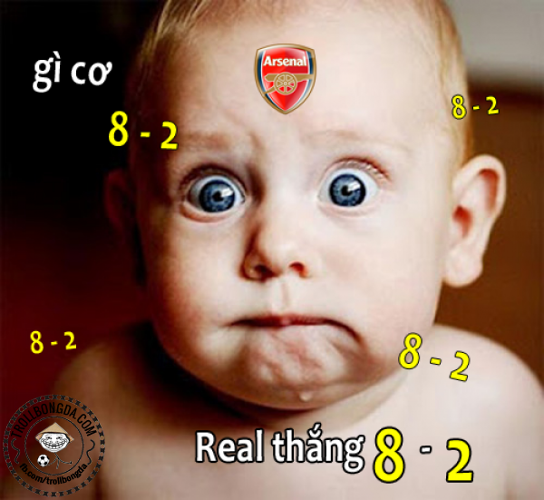 Arsenal thắng 3-0 nhưng Real thắng tận 8-2 cơ!!