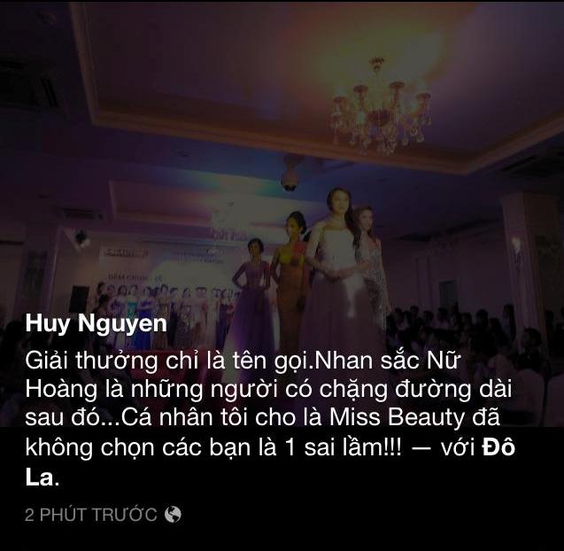 Dòng status của NTK Huy Nguyễn 