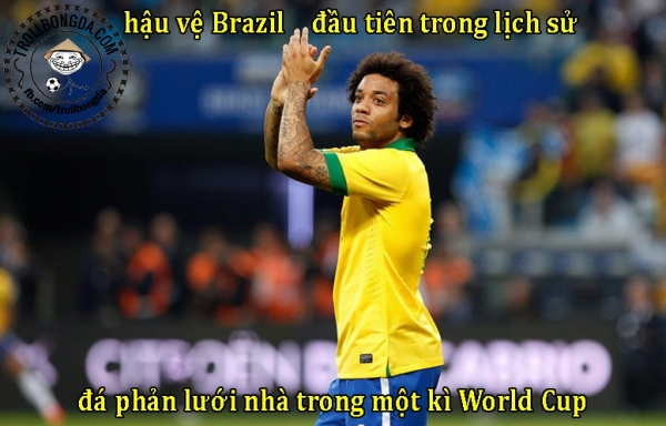 Marcelo là cầu thủ đầu tiên bị troll ở World Cup