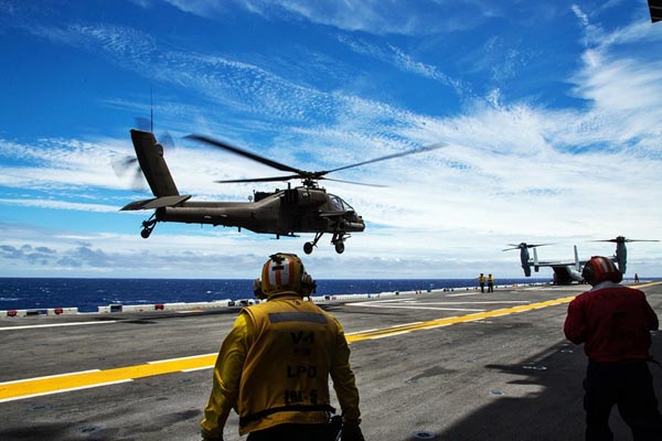Những cải tiến trên cho phép AH-64E có thể hoạt động trên các tàu đổ bộ tấn công thường có những yêu cầu rất cao về đặc tính bay trong điều kiện tác động của gió và sóng biển.