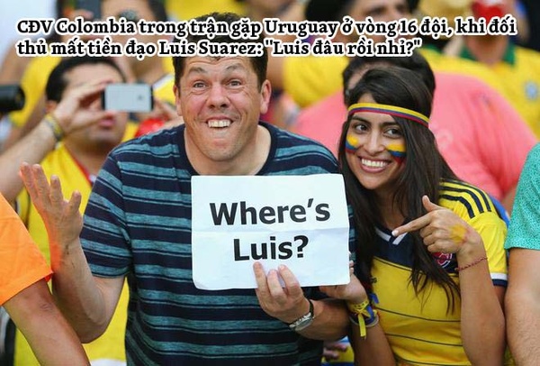 Luis Suarez bị các CĐV Colombia chọc quê