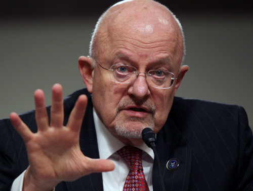 Giám đốc Tình báo Quốc gia Mỹ James Clapper. Ảnh: AP