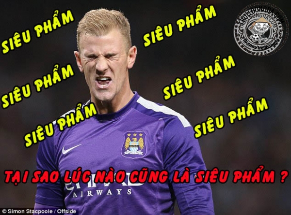 Joe Hart chỉ có thể dành một chữ nhọ