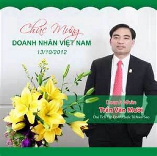 Ông Trần Văn Mười được tôn vinh “doanh nhân thành đạt” tại Sài Gòn.
