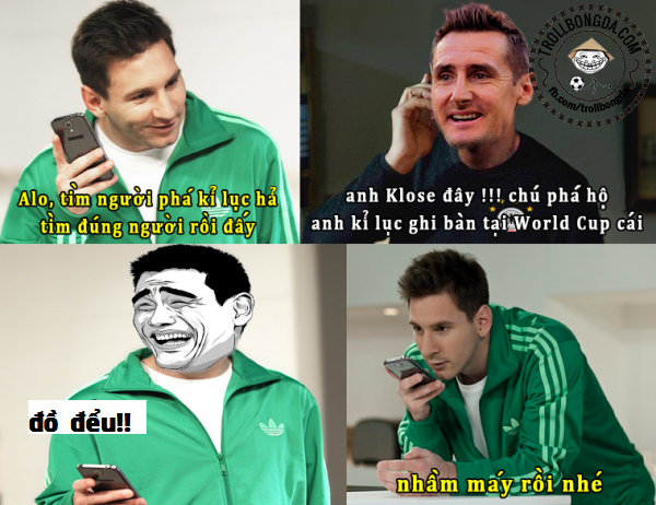 Messi vẫn thua Klose dài dài