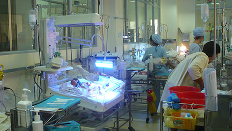 tại Bệnh viện Nhi Đồng 1. (Ảnh: Thanh Huyền/Vietnamnet)