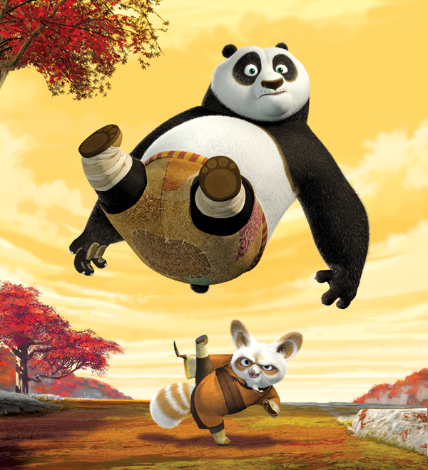 Kungfu Panda - Bộ phim hoạt hình ăn khách của Mỹ được dựa trên hình tượng gấu trúc cùng các nhân tố từ văn hóa Trung Quốc.