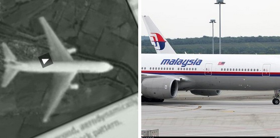 Bức ảnh mà một số cư dân mạng đưa ra để nhận định rằng logo của Malaysia Airlines trong bức ảnh của truyền hình Nga ở sai vị trí