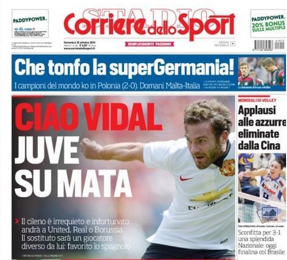 Thông tin được tờ Corrier Dello Sport giật lên trang nhất