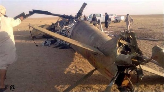 Theo The Washington Times, chiếc trực thăng Mi-35 của Không quân Iraq đã bị các tay súng IS bắn hạ. Khi gặp nạn, chiếc Mi-35 này đang làm nhiệm vụ tấn công các căn cứ của Nhà nước Hồi giáo tự xưng (IS) thì bị bắn hạ bởi hỏa lực mặt đất khi bay qua thành phố Al Baiji Senniyah.