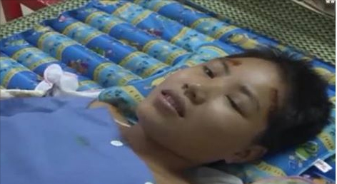 Nạn nhân đang được điều trị tại Bệnh viện Đa khoa Ninh Bình.