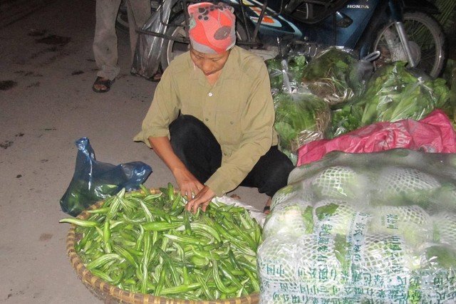 Bắp cải trong bịch toàn chữ Trung Quốc.