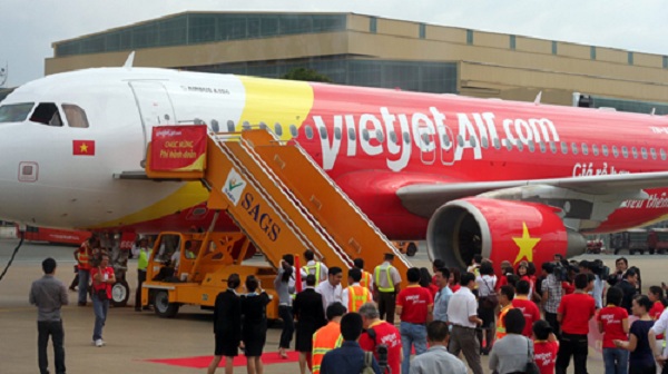 Một máy bay của Vietjetair