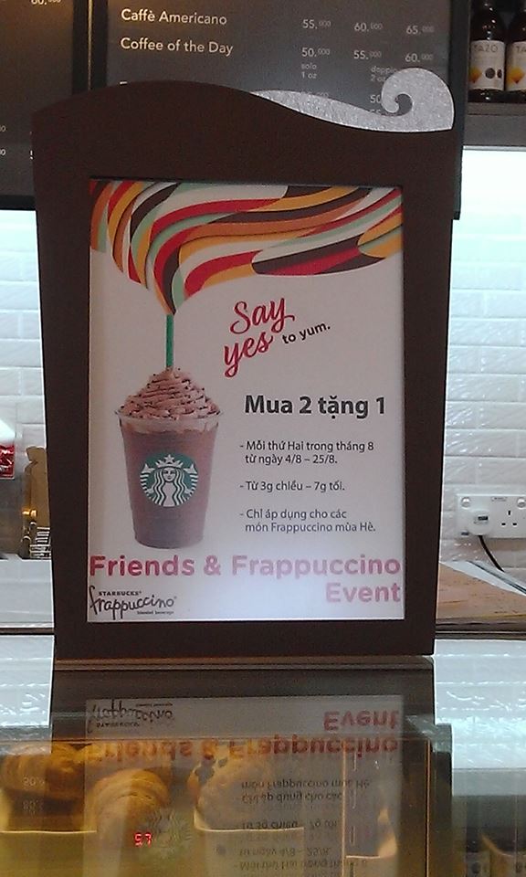 Do chịu sự cạnh tranh khốc liệt từ nhóm thương hiệu Việt, Starbucks bắt đầu chạy những chương trình event hay Discount giữ chân khách hàng để giữ nhịp tăng trưởng.