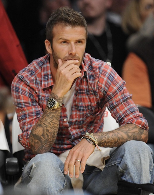 Cánh tay xăm chi chít của David Beckham