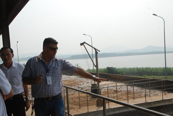 Một công đoạn xử lý nước thải tiên tiến của trang trại TH